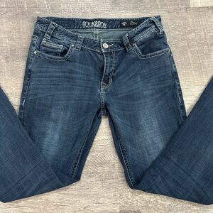 vintage Y2K Rock & Roll Cowgirl Boot Cut mid rise denim jeans